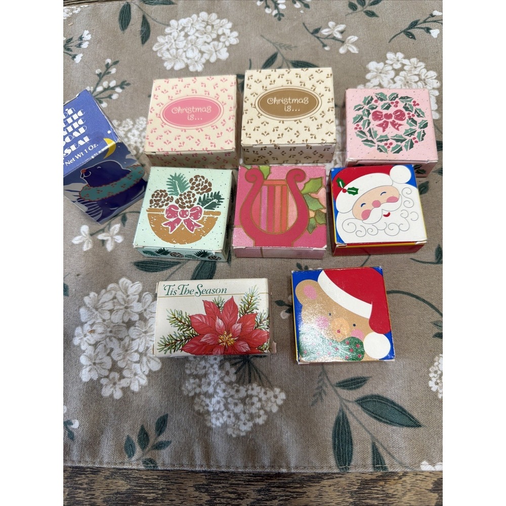 Vintage 1980s Avon "Country Christmas " Decorative Soaps‎ (Lot Of 9) Nostalgic